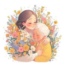 母亲节鲜花母女相依