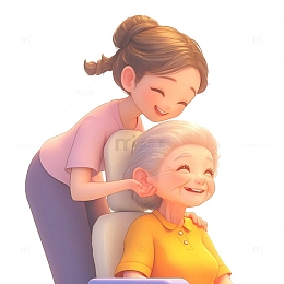 母亲节陪伴年迈的妈妈
