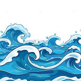 波涛汹涌的浪花