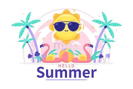 夏季晴朗的天气