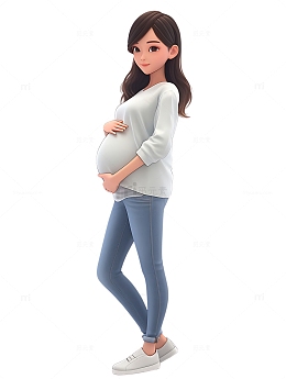 母亲节孕妇形象