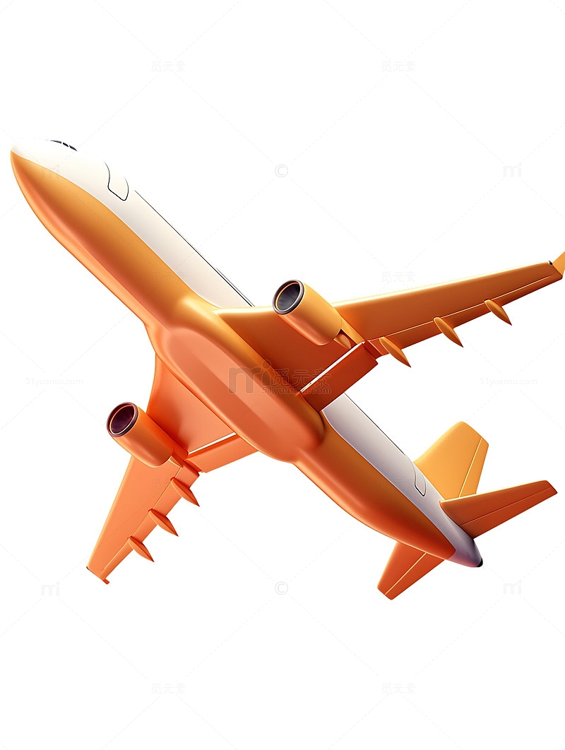 飞机客机橙色飞机
