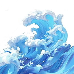 浪花蓝色大海