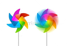 3D彩色儿童风车玩具