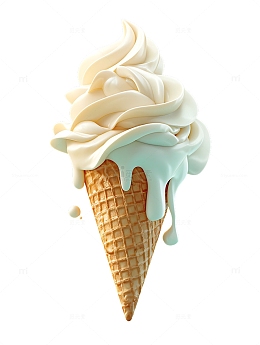 奶油冰淇淋美食
