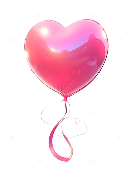 爱心气球520粉色