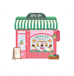 绿色小清新蛋糕店