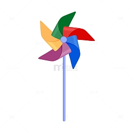 儿童彩色风车玩具