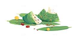 端午节节日红豆糯米粽子粽叶美食