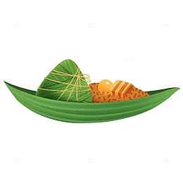 端午节节日粽子粽叶小船小舟