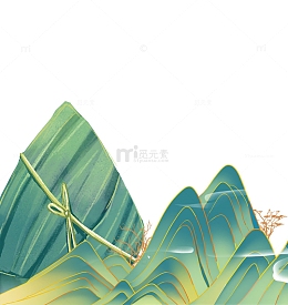 端午节节日山峰粽子卷云