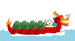 在赛龙舟的粽子