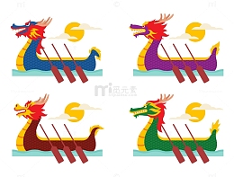 端午彩色的龙舟