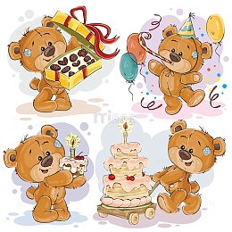 泰迪熊生日礼物生日蛋糕
