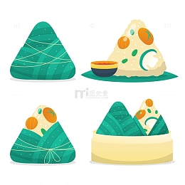 卡通可爱的甜粽