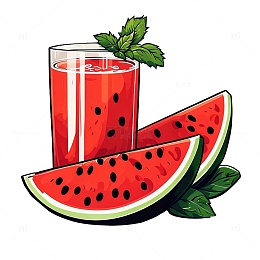 鲜榨冰爽西瓜汁