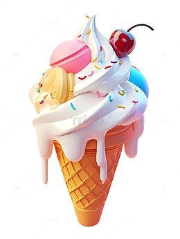 冰淇淋马卡龙美味美食