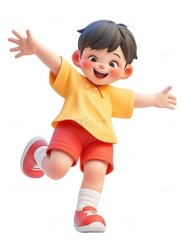 六一儿童节欢呼的小孩子