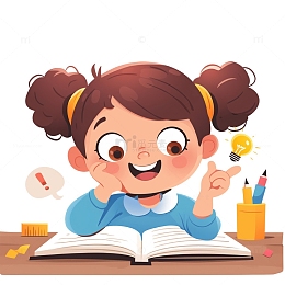 卡通学生开学季人物素材