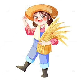 芒种麦子丰收季节素材