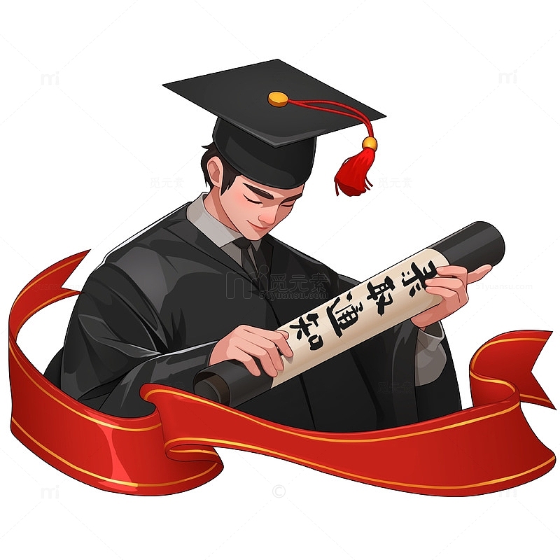 金榜题名录取通知书人物素材