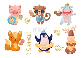 可爱的小动物插画