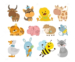 可爱的小动物图案