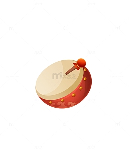 彩绘卡通鼓鼓槌乐器