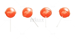 3D棒棒糖糖果