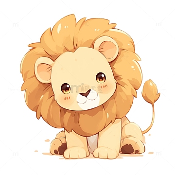 黄色卡通小狮子
