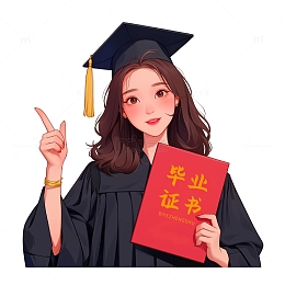 毕业学生卡通人物素材