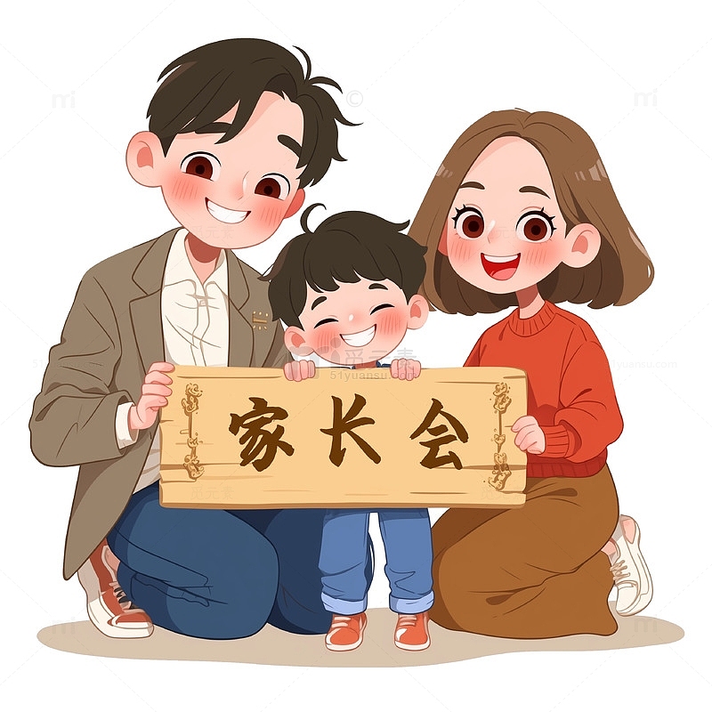 学校幼儿园家长会卡通人物素材
