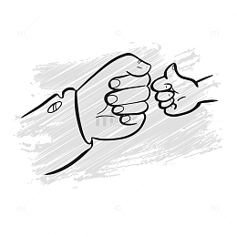 大手与小手碰拳