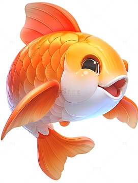 3d红鲤鱼卡通