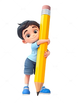 学生抱着铅笔高考学习2