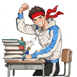 高考加油高考必胜人物插画