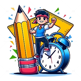 高考加油冲刺卡通高考人物素材