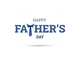 父亲节设计感装饰字