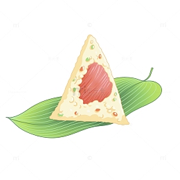 国潮风端午节肉粽子PNG素材