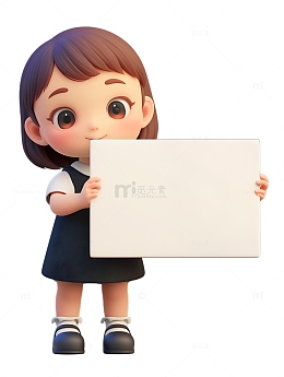 可爱卡通儿童节展板女孩学生