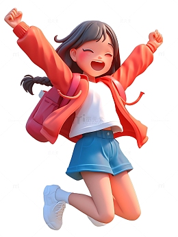 热烈欢呼庆祝的学生青年女生