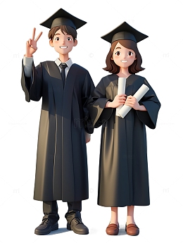 毕业季毕业学生男生女生2