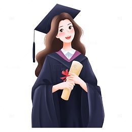 毕业季学士服学生