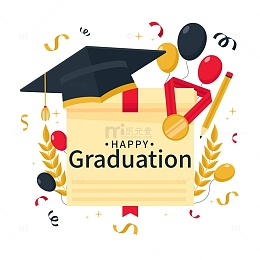 庆祝毕业的学位证与学士帽