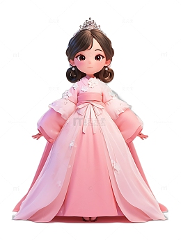 儿童节装扮成公主的小孩