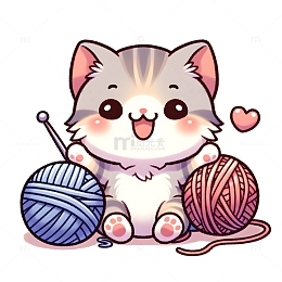 可爱小猫卡通动物素材
