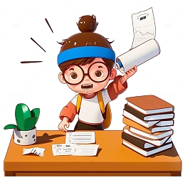 毕业季高考冲刺学习女孩