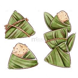 用绳子捆绑的甜粽
