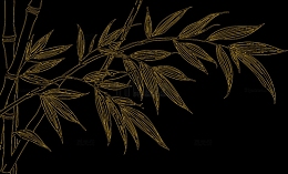 矢量竹叶端午竹子线条手绘动漫卡通
