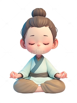 汉服男孩打坐冥想2